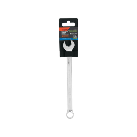 Llave combinada extralarga 15 mm con muesca hexagonal