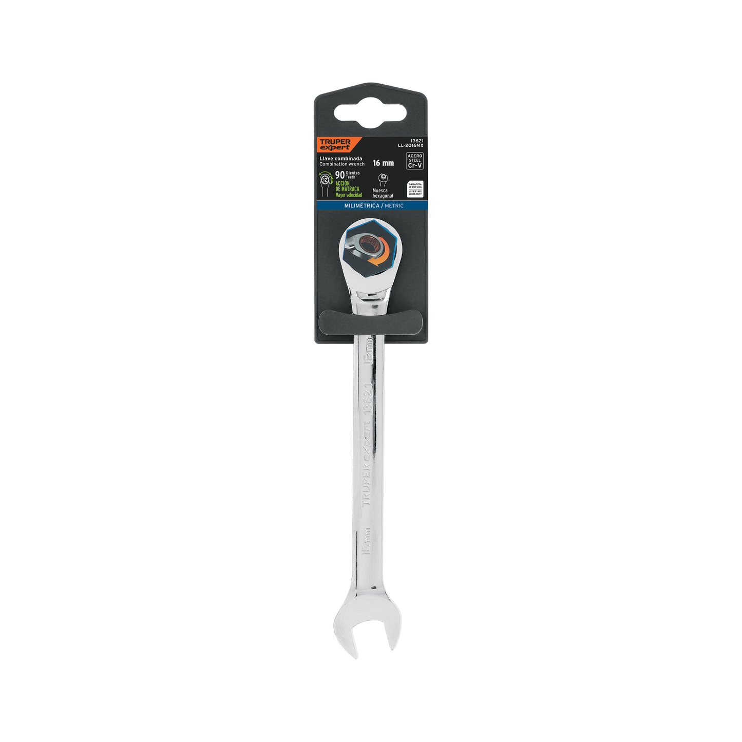 Llave combinada con matraca 16 mm