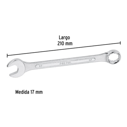 Llave combinada 17 mm con 12 puntas