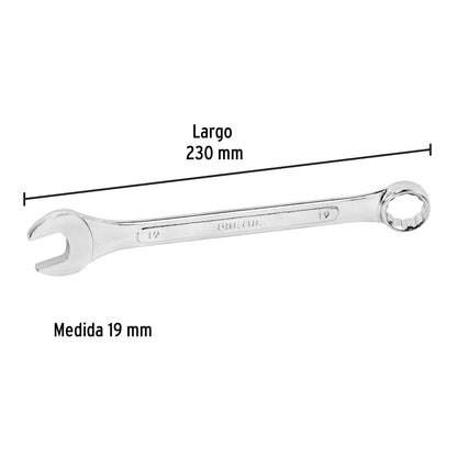 Llave combinada 19 mm con 12 puntas