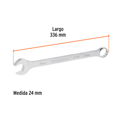 Llave combinada extralarga 24 mm con muesca hexagonal