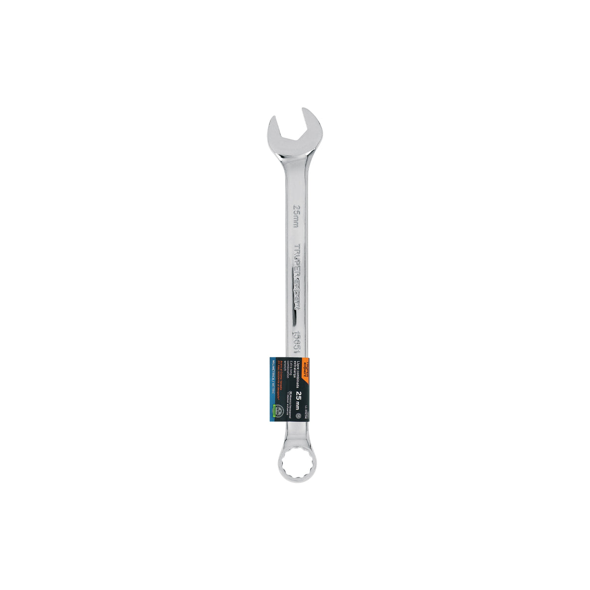 Llave combinada extralarga 25 mm con muesca hexagonal