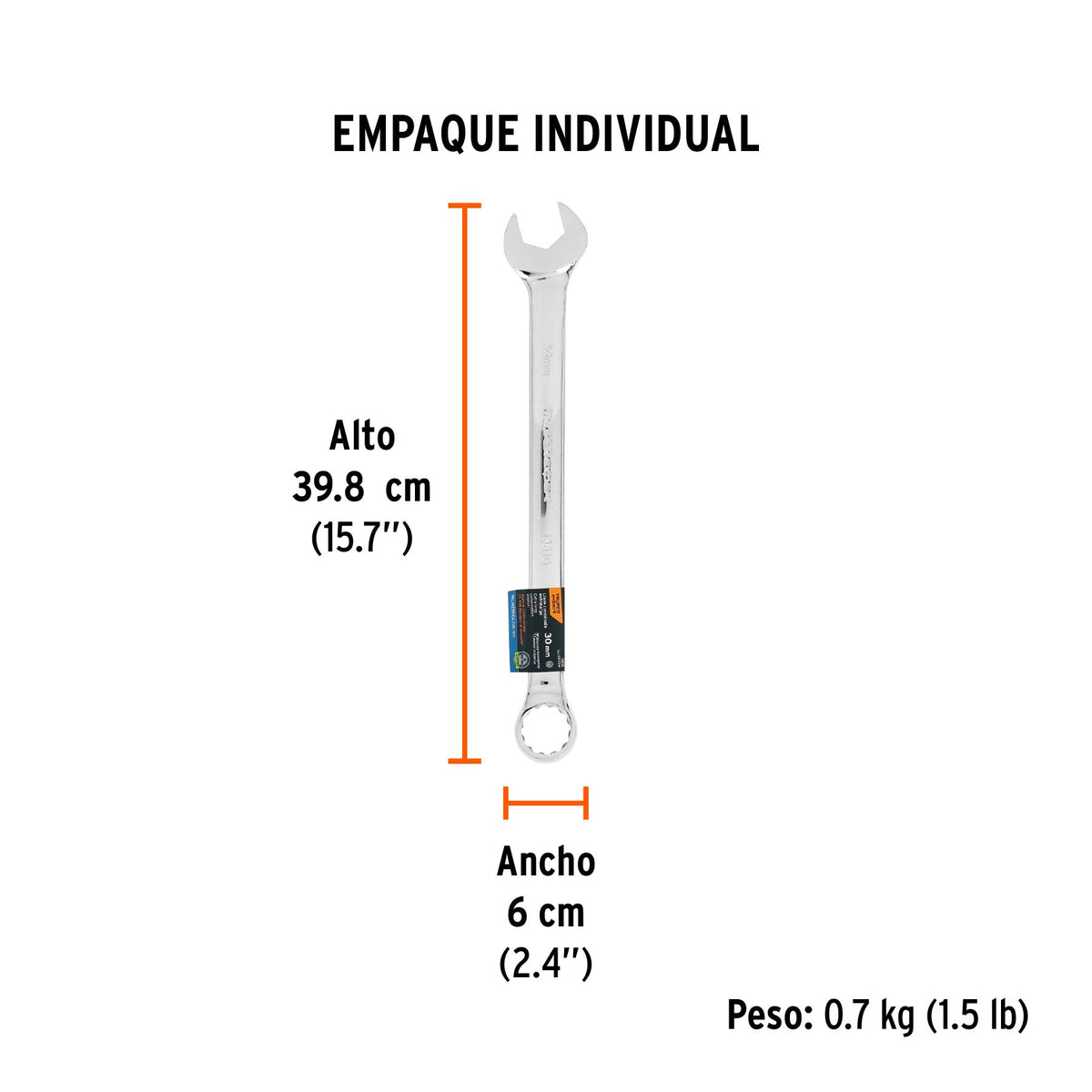 Llave combinada extralarga 30 mm x 401 mm de largo, Expert · vista 5