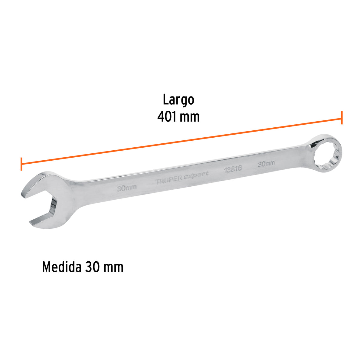 Llave combinada extralarga 30 mm x 401 mm de largo, Expert · vista 3