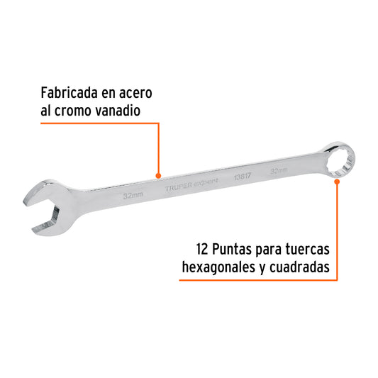 Llave combinada extralarga 32 mm x 441 mm de largo, Expert · vista 2