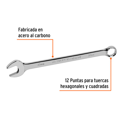 Llave combinada extralarga 33 mm x 376 mm de largo, Expert · vista 2