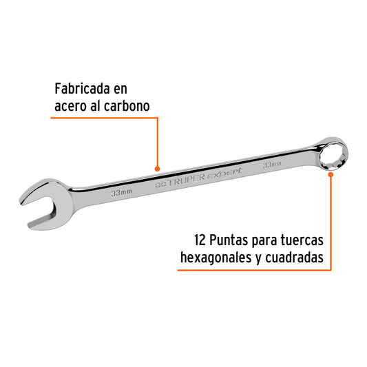 Llave combinada extralarga 33 mm x 376 mm de largo, Expert · vista 2
