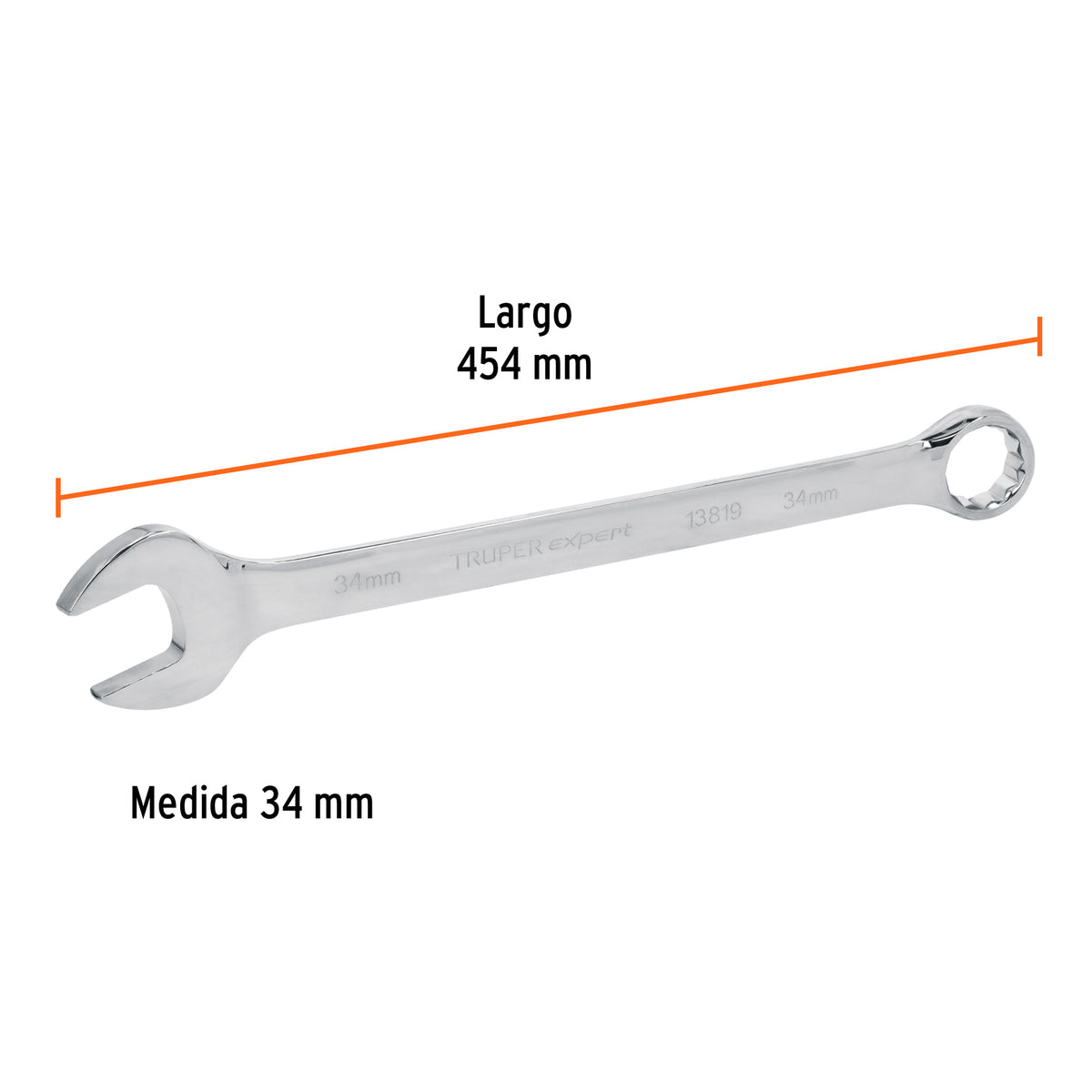 Llave combinada extralarga 34 mm x 454 mm de largo, Expert · vista 3
