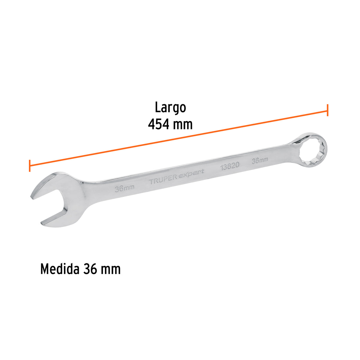 Llave combinada extralarga 36 mm x 454 mm de largo, Expert · vista 3