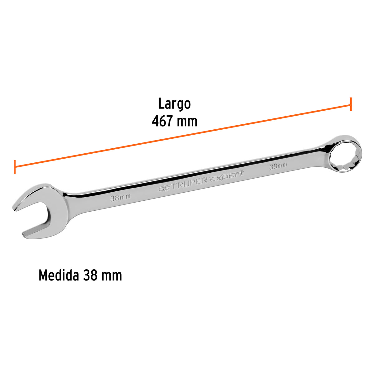 Llave combinada extralarga 38 mm x 467 mm de largo, Expert · vista 3