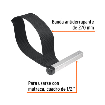 Llave de banda de nylon para filtro de aceite