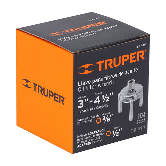 Llave de 3 puntos para filtro de aceite con adaptador