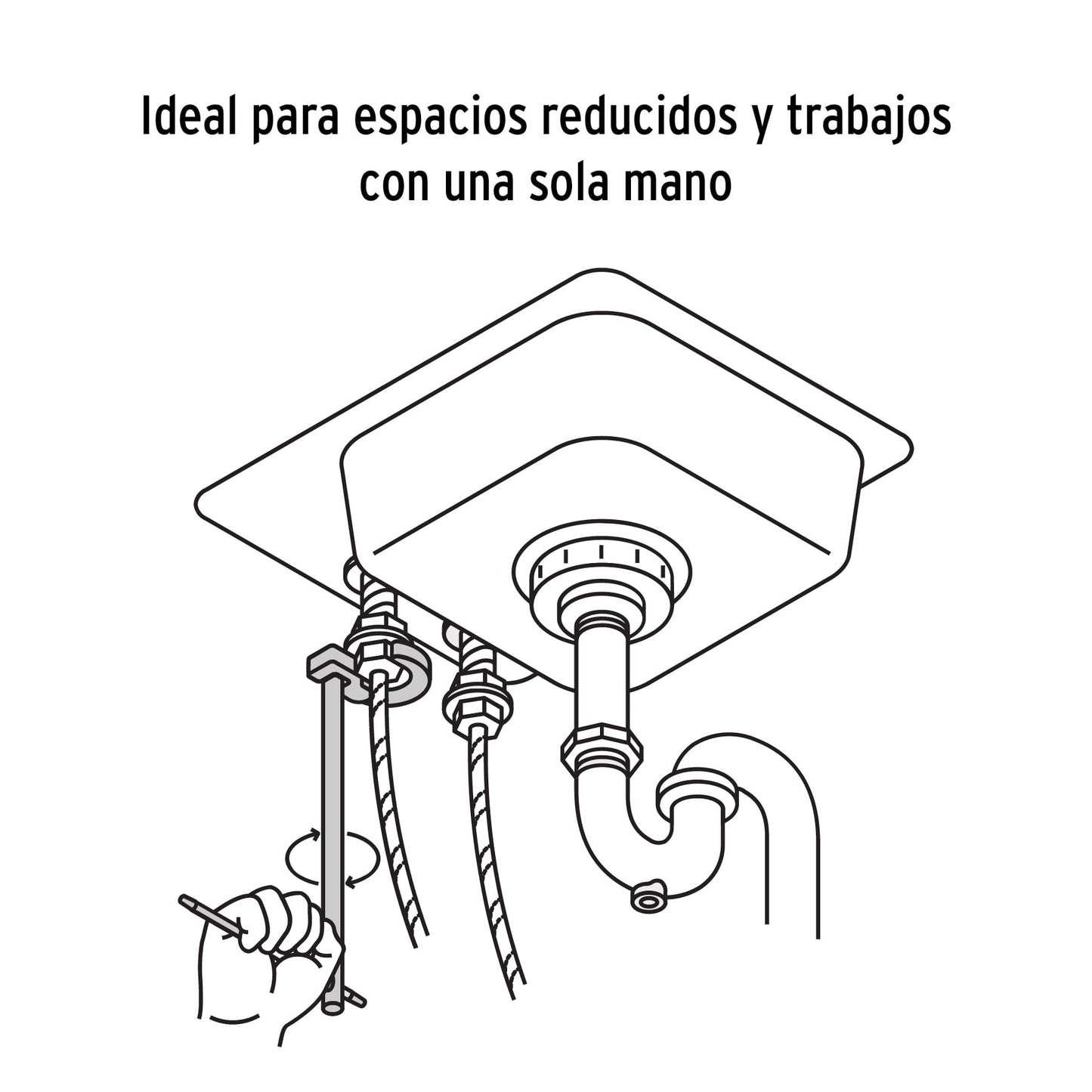 Llave de plomero 12 pulg con mordaza autoajustable