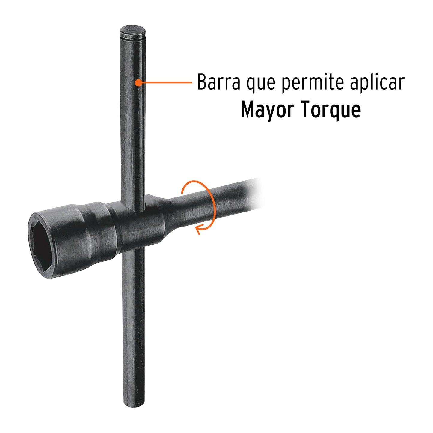 Llave de artillería boca cuadrada y hexagonal