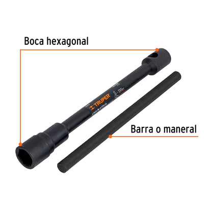 Llave de artilleria 33 mm con boca hexagonal