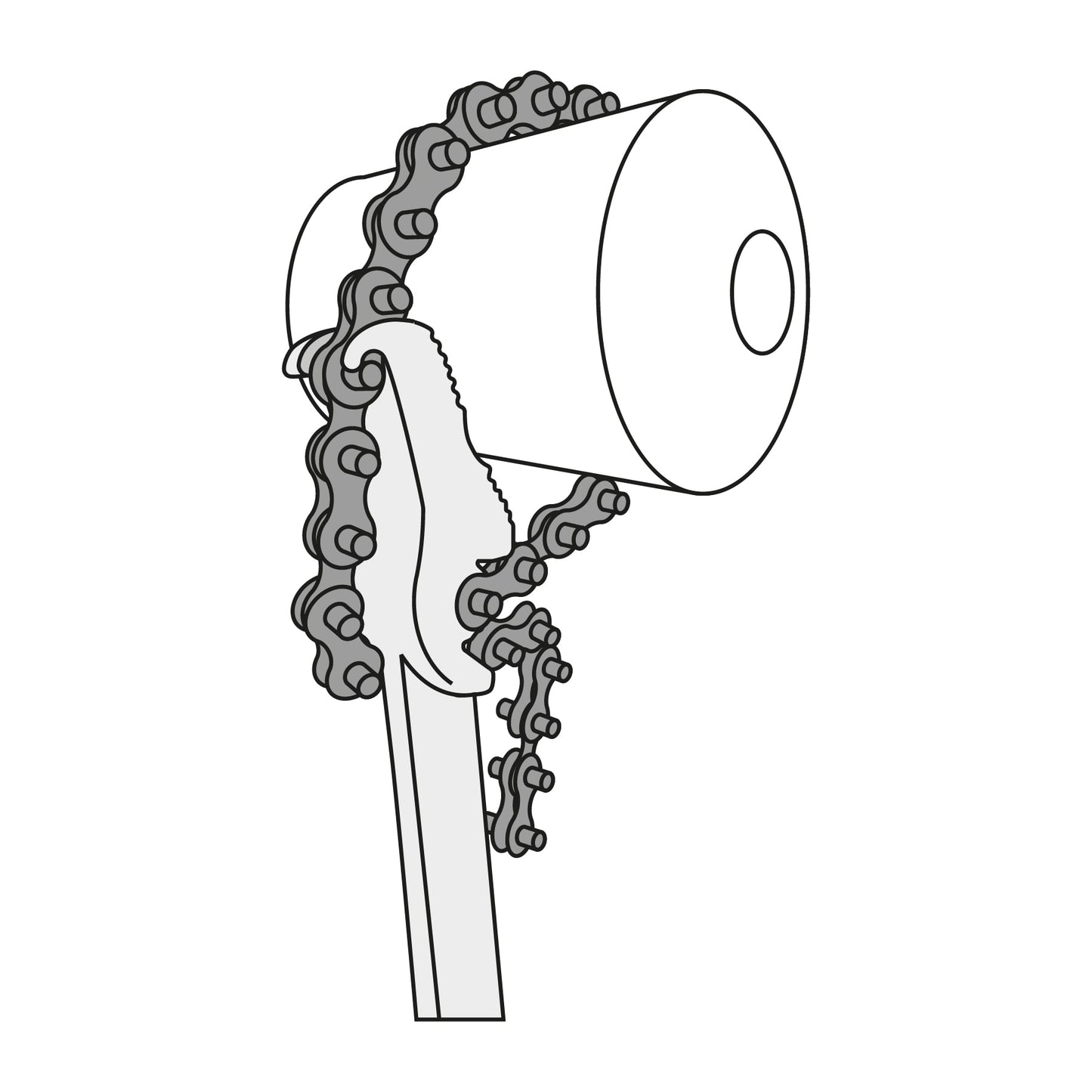 Llave universal con cadena mango 11 pulg