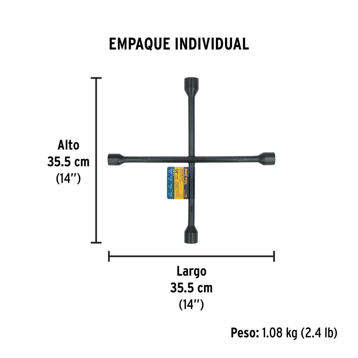 Llave de cruz 14", bocas 17, 19, 21 y 23 mm · vista 3