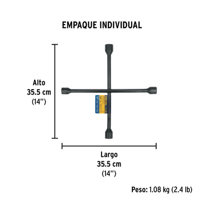 Llave de cruz 14", bocas 17, 19, 21 y 23 mm · vista 3