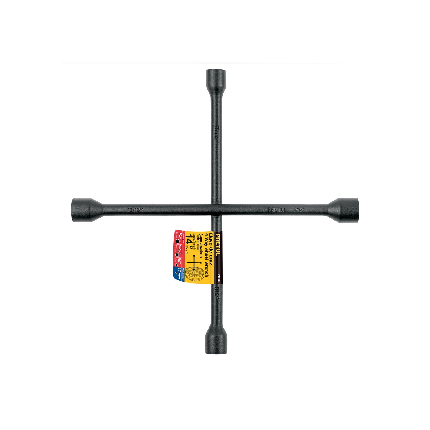 Llave de cruz de 35 cm en acabado negro mate