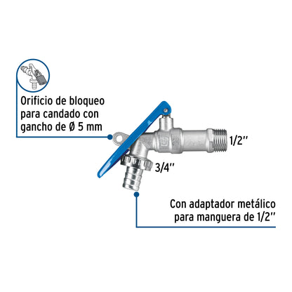 Llave esfera de seguridad de latón, 175g · vista 2