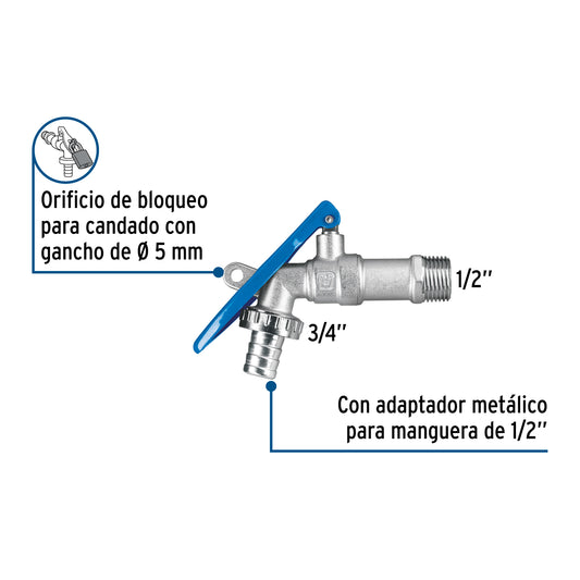 Llave esfera de seguridad de latón, 175g · vista 2