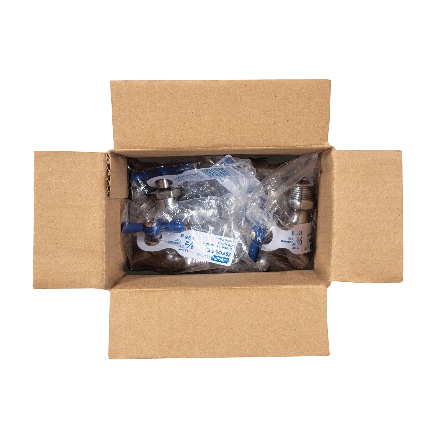 Llave de nariz de latón cromado de 135 g con entrada de 1/2 pulgada