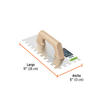 Llana 11 pulg dentado cuadrado 1/4 pulg - TRUPER - SKU 11525