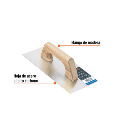 Llana 11 pulg Tipo Español Canto Recto Madera