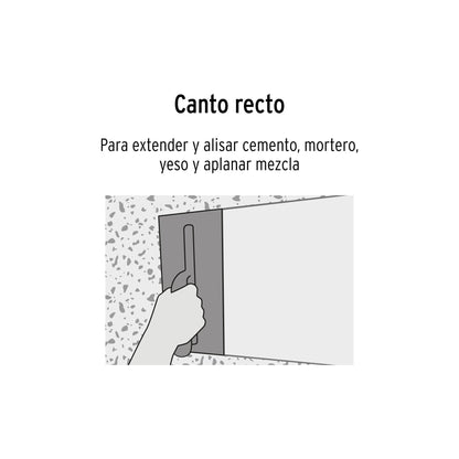Llana 11 pulg Tipo Español Canto Recto Madera