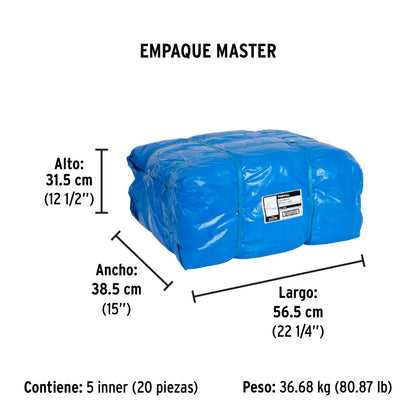 Lona de polietileno 3 x 5 m, azul, 110 g/m2 · vista 6