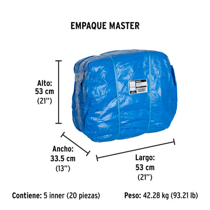 Lona de polietileno 3 x 6 m, azul, 110 g/m2 · vista 6