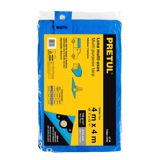 Lona Polietileno 4x4 m Azul 110g