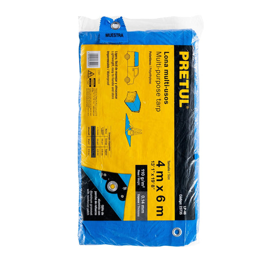 Lona Polietileno 4x6 m Azul 110g