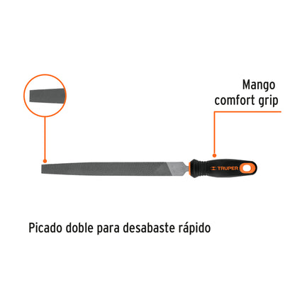 Lima plana bastarda 10" con mango Comfort Grip · vista 2