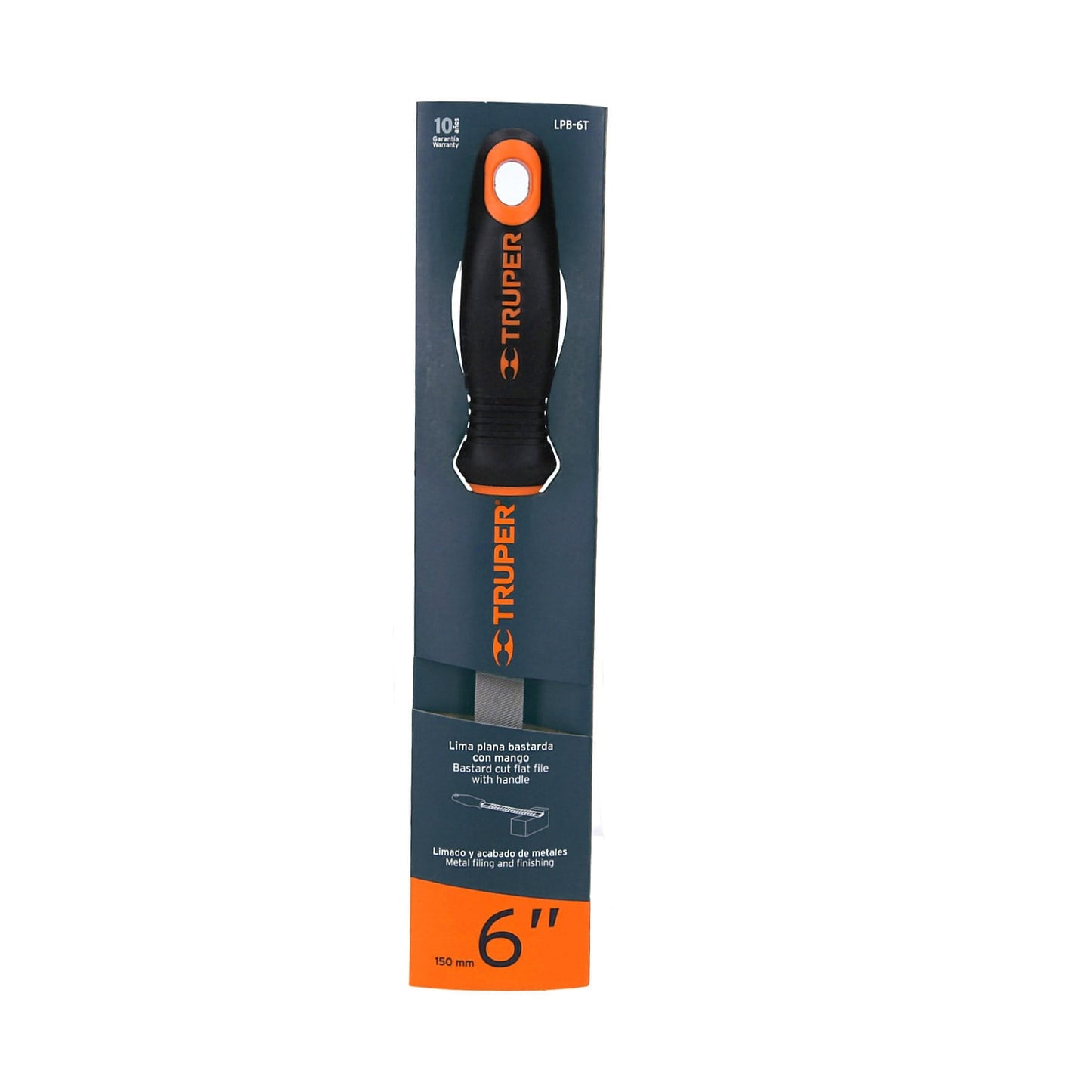 Lima Plana Bastarda 6 pulg Comfort Grip