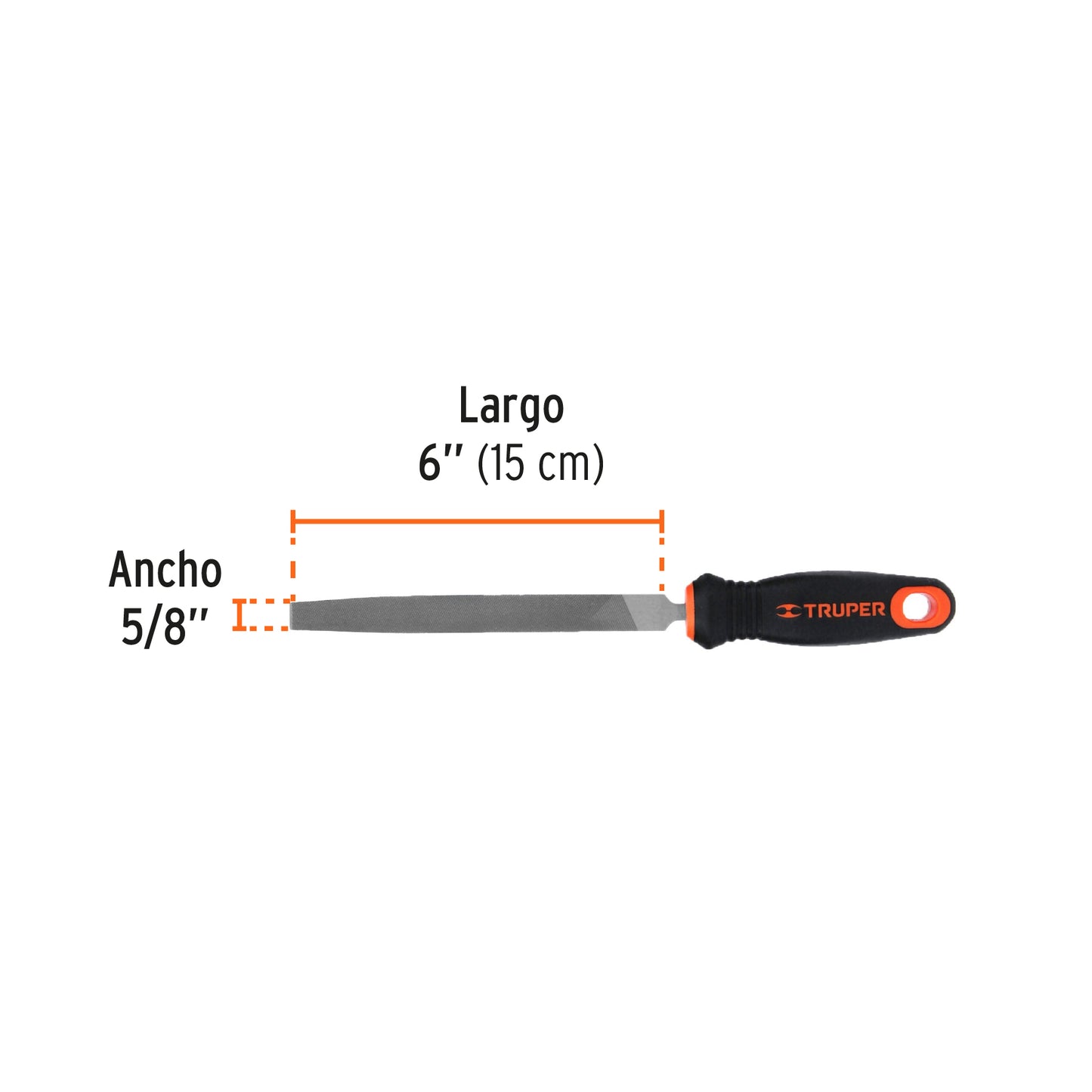 Lima Plana Bastarda 6 pulg Comfort Grip