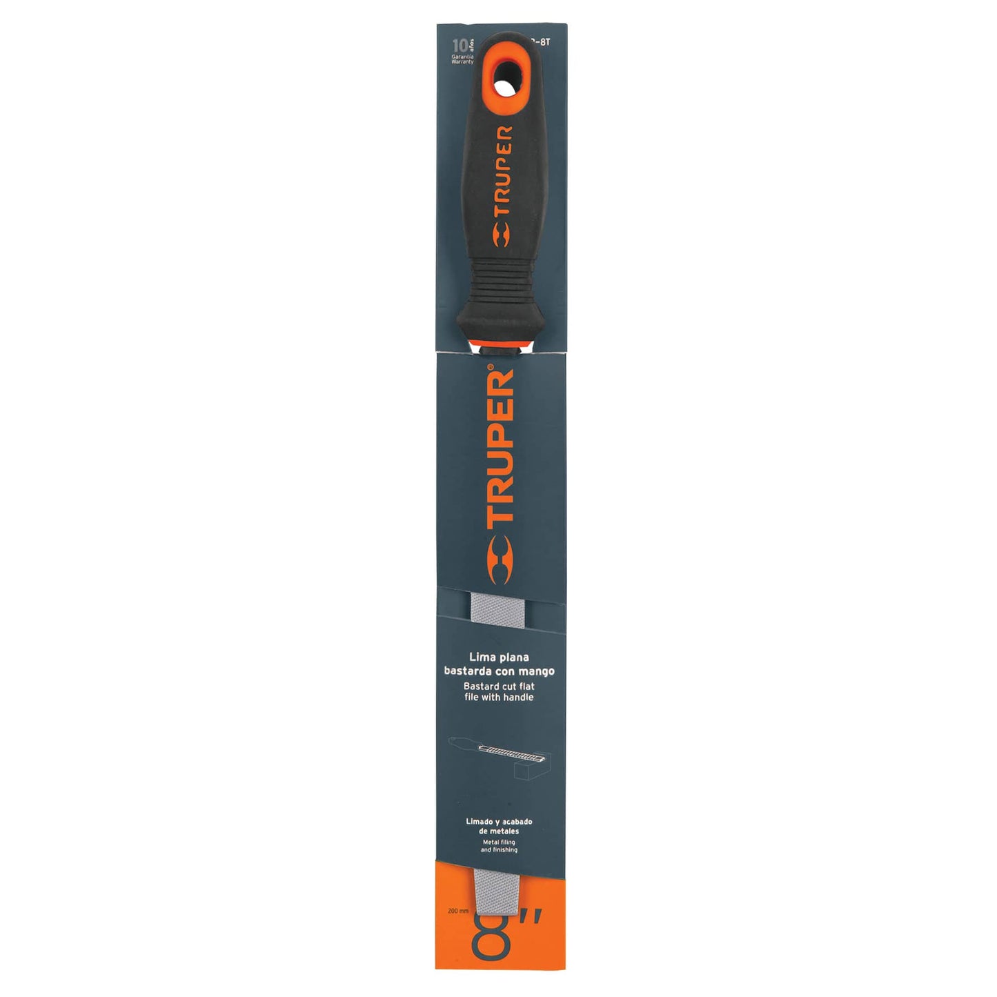 Lima Plana Bastarda 8 pulg Comfort Grip