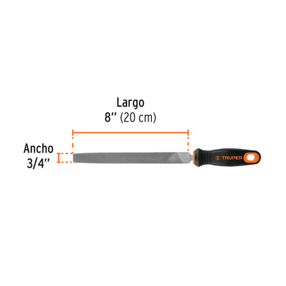 Lima Plana Bastarda 8 pulg Comfort Grip