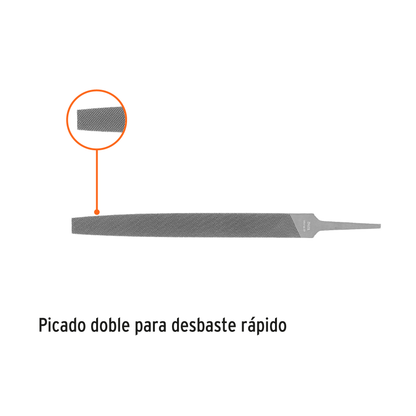 Lima Plana Bastarda 8 pulg Desbaste