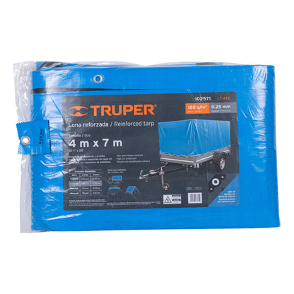 Lona Polietileno Reforzada 4x7 m Azul 180g