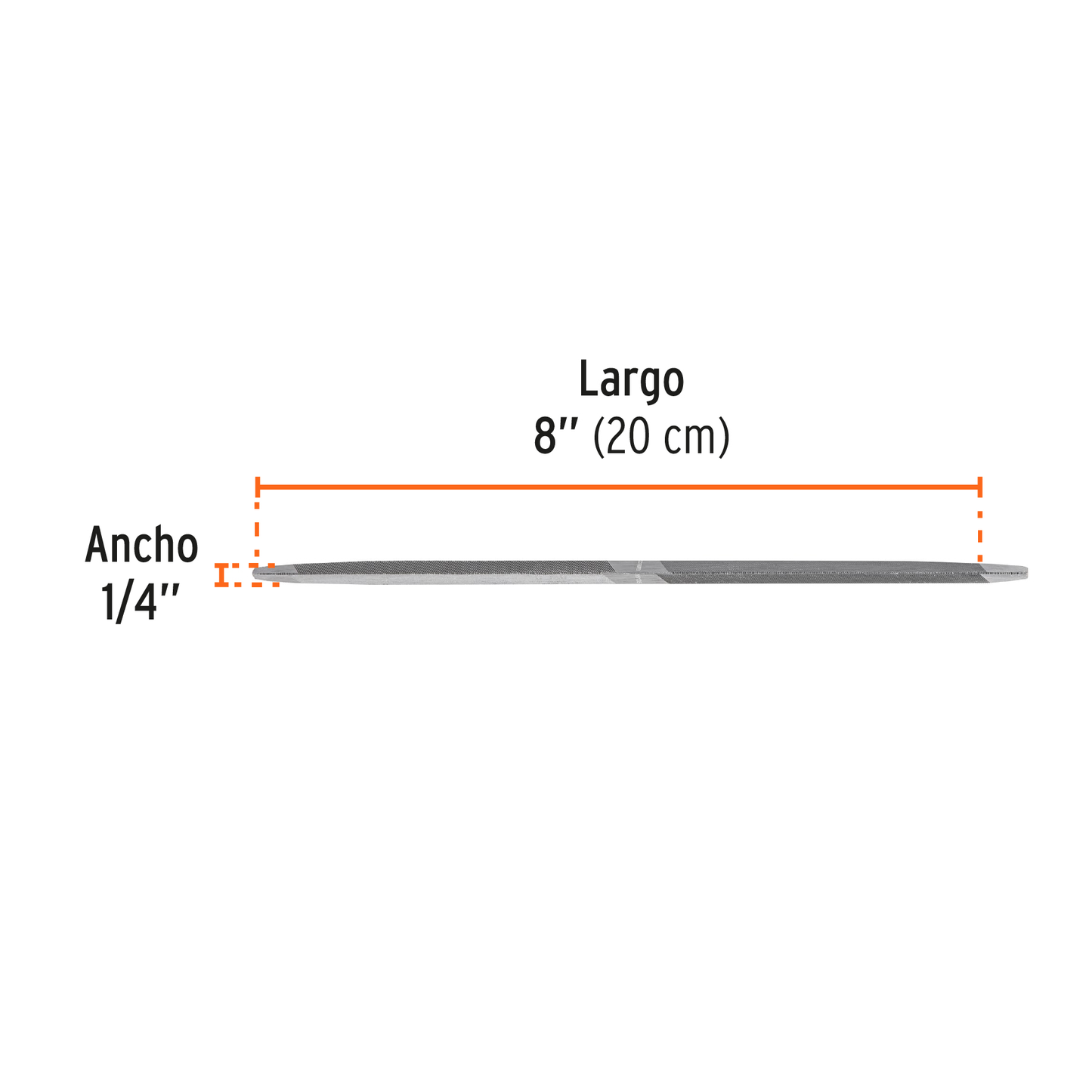 Lima Triángulo Doble 8 pulg