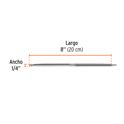 Lima Triángulo Doble 8 pulg