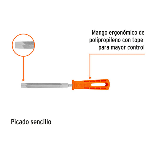 Lima Triángulo Pesado 5 pulg con Mango 34 dpp