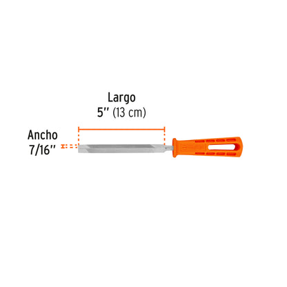 Lima Triángulo Pesado 5 pulg con Mango 34 dpp