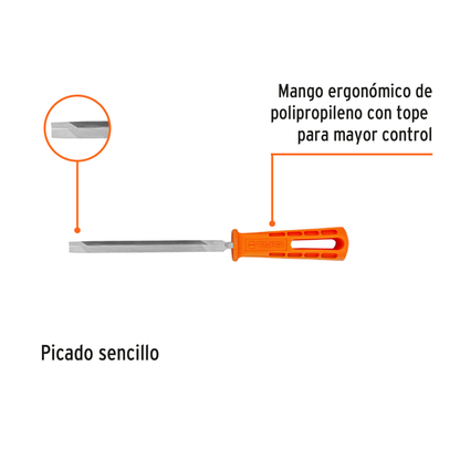 Lima Triángulo Pesado 6 pulg con Mango 34 dpp
