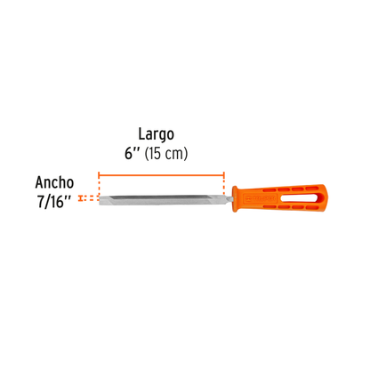 Lima Triángulo Pesado 6 pulg con Mango 34 dpp