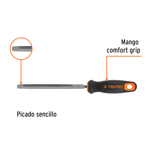 Lima Triángulo Pesado 6 pulg 34 dpp Comfort