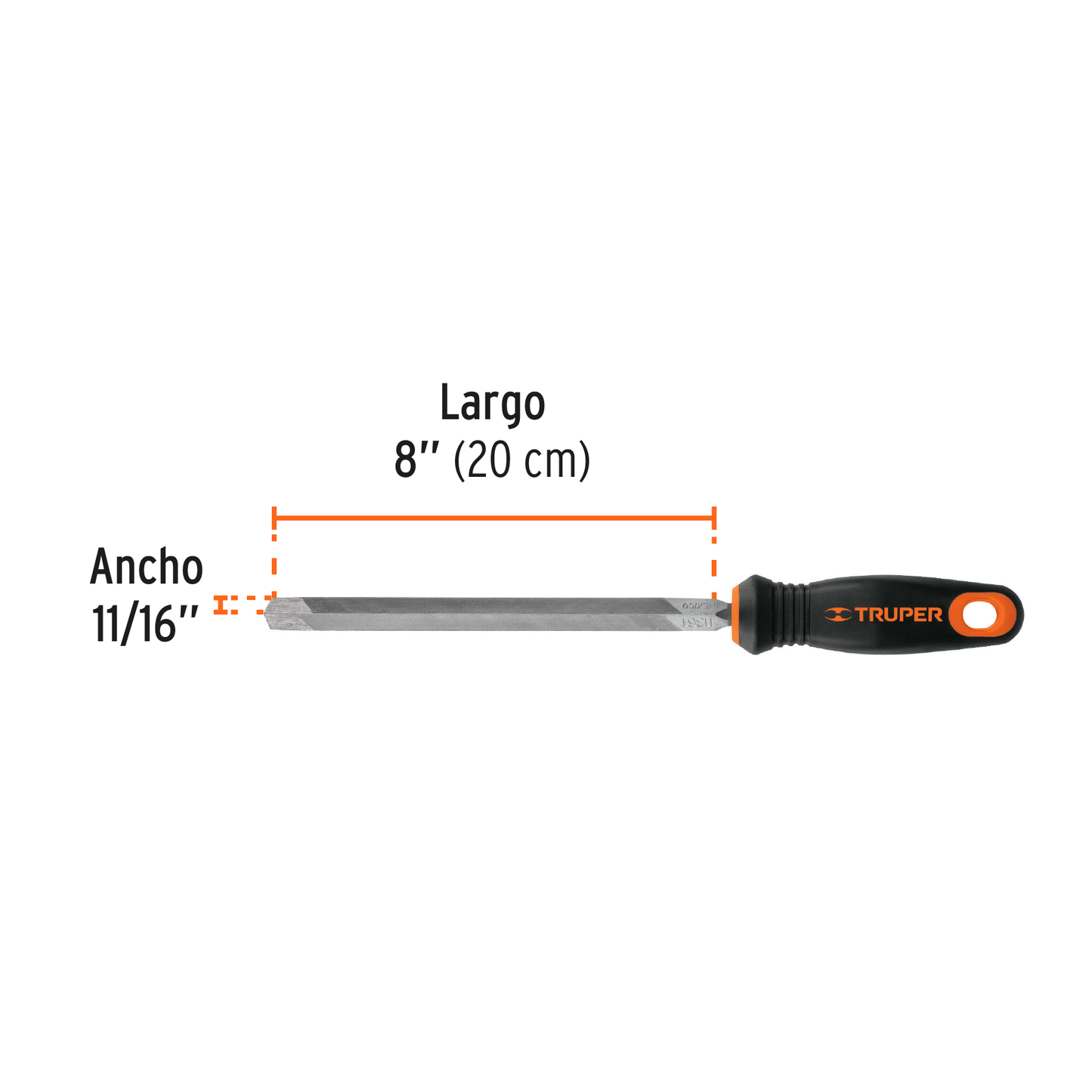 Lima Triángulo Pesado 8 pulg 32 dpp Comfort