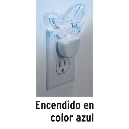 Luz de noche LED con figura de mariposa