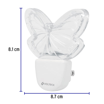 Luz de noche LED con figura de mariposa